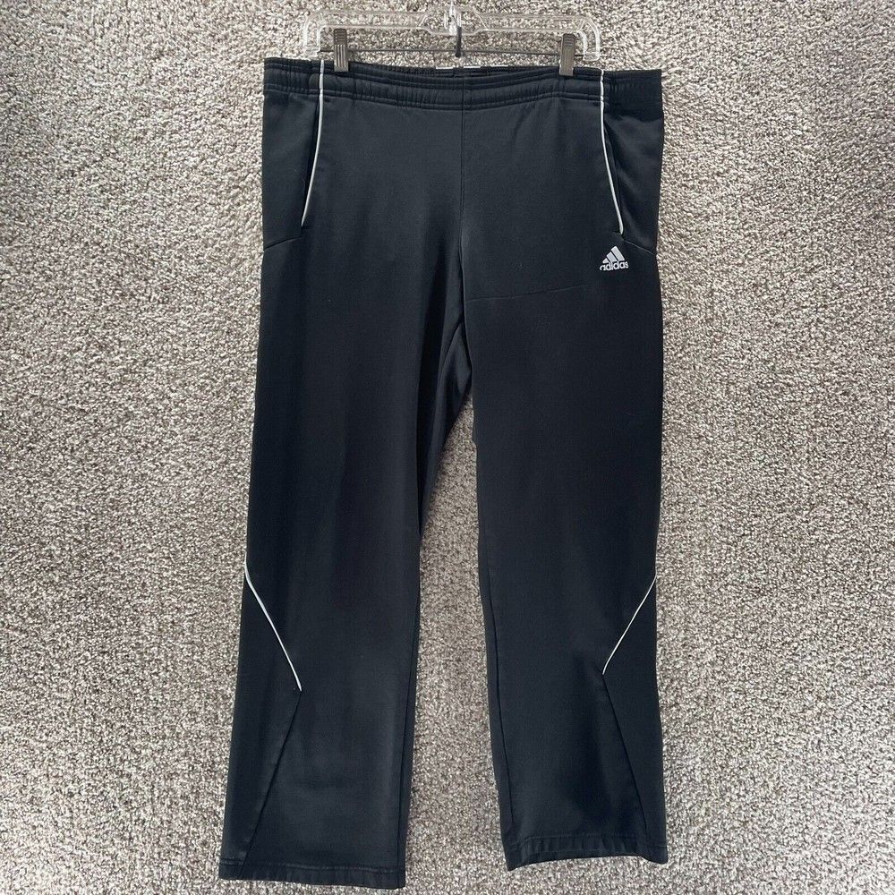 Adidas Pants Adult Medium Black Athleisure Pull On Sweatpants Joggers Casual